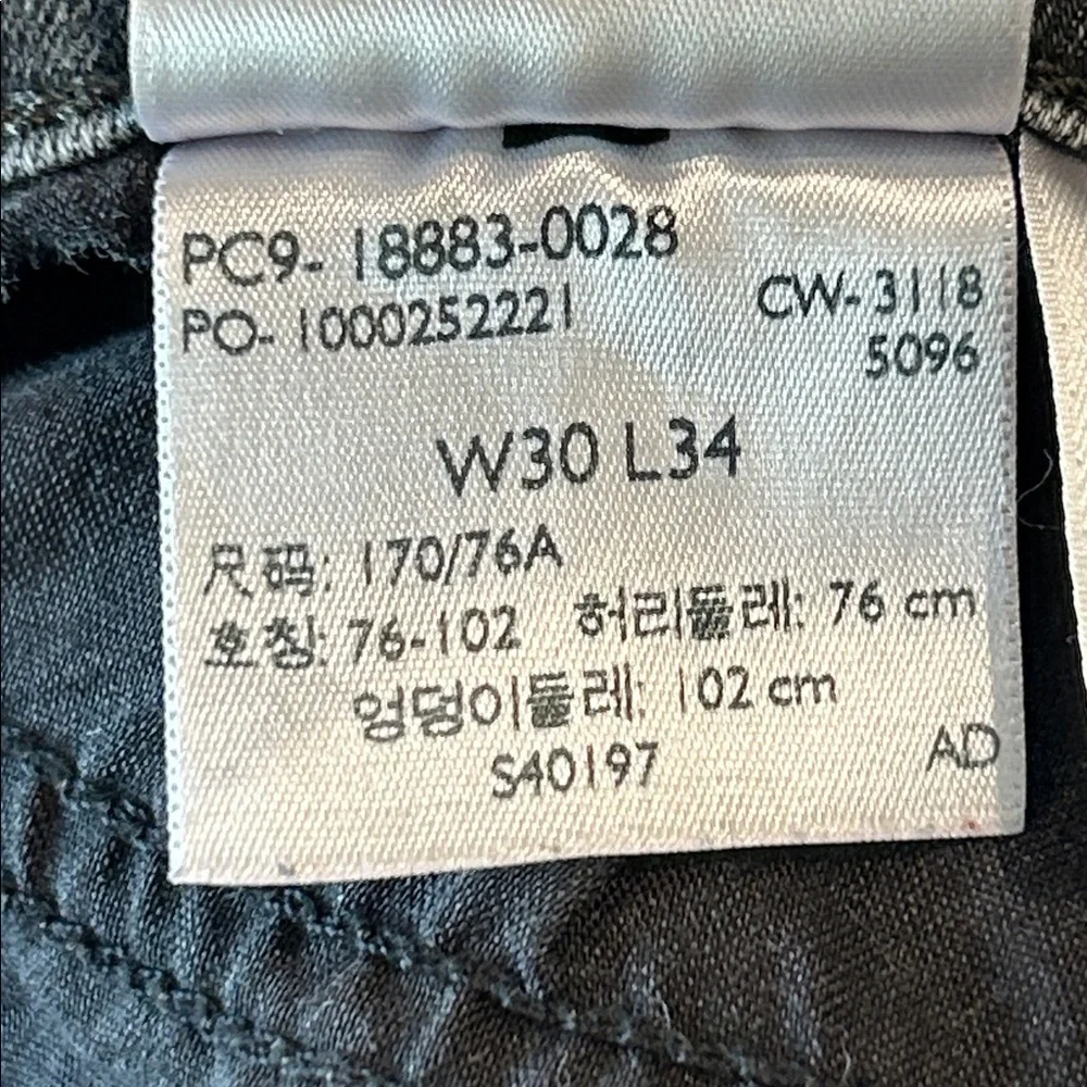 Levi's Premium 724 high rise straight leg jeans in black size 30